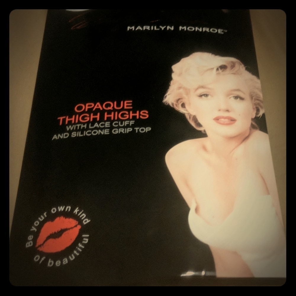 Marilyn Monroe black thigh highs stockings (new)
